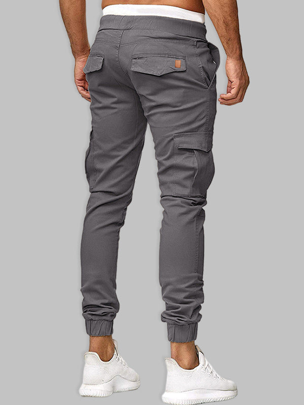 Casual Patchwork Pants with Dual Pockets