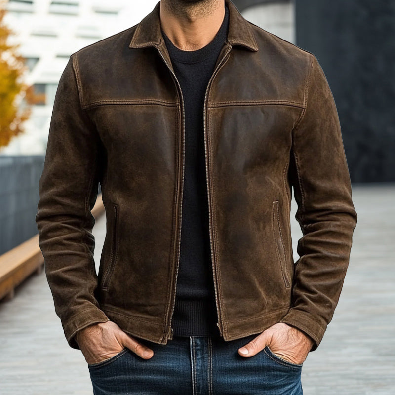 Mens Classic  Leather Jacket
