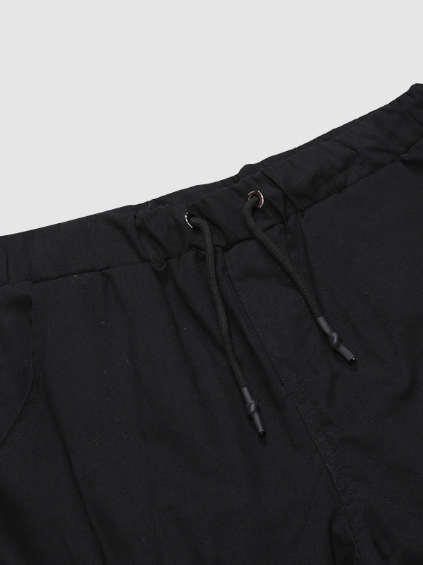 Casual Patchwork Pants with Dual Pockets