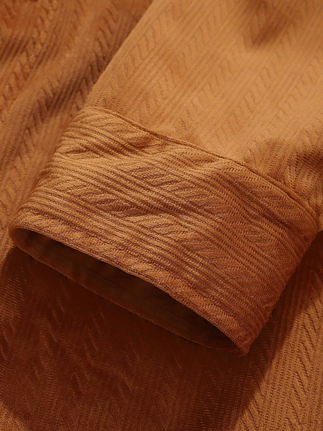 Men's corduroy geometric lapel button-down shirt