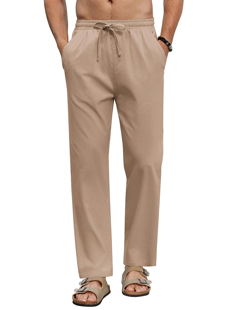 Casual Linen Blend Vacation Yoga Pants (US Only)