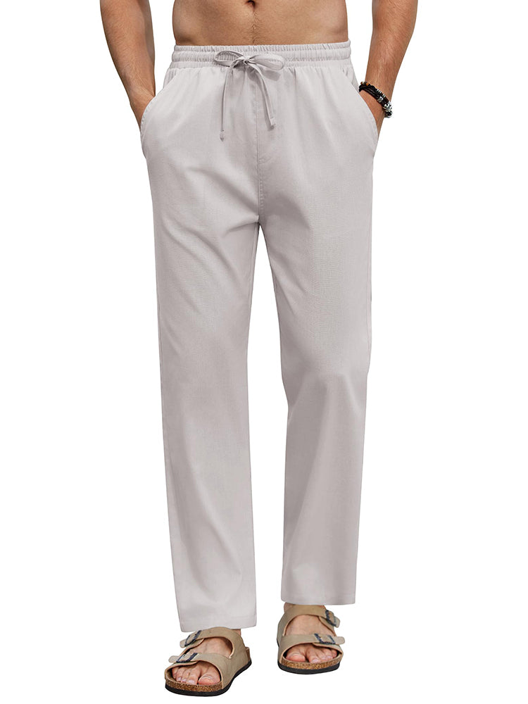 Casual Linen Blend Vacation Yoga Pants (US Only)