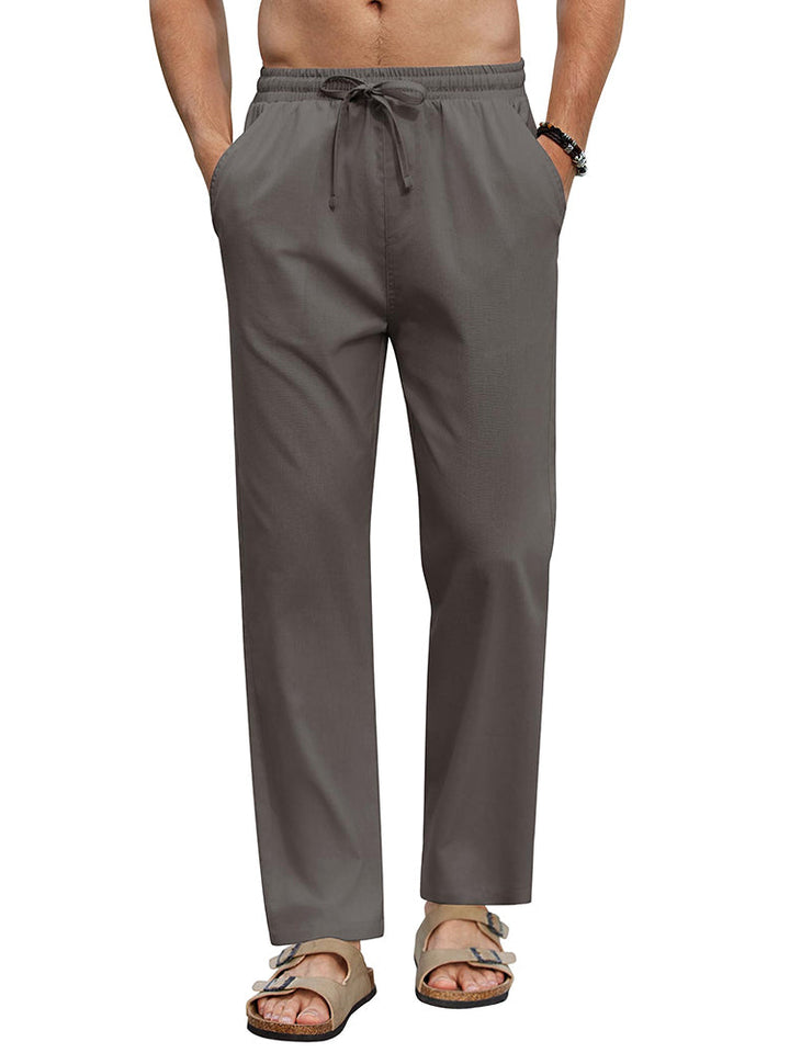 Casual Linen Blend Vacation Yoga Pants (US Only)