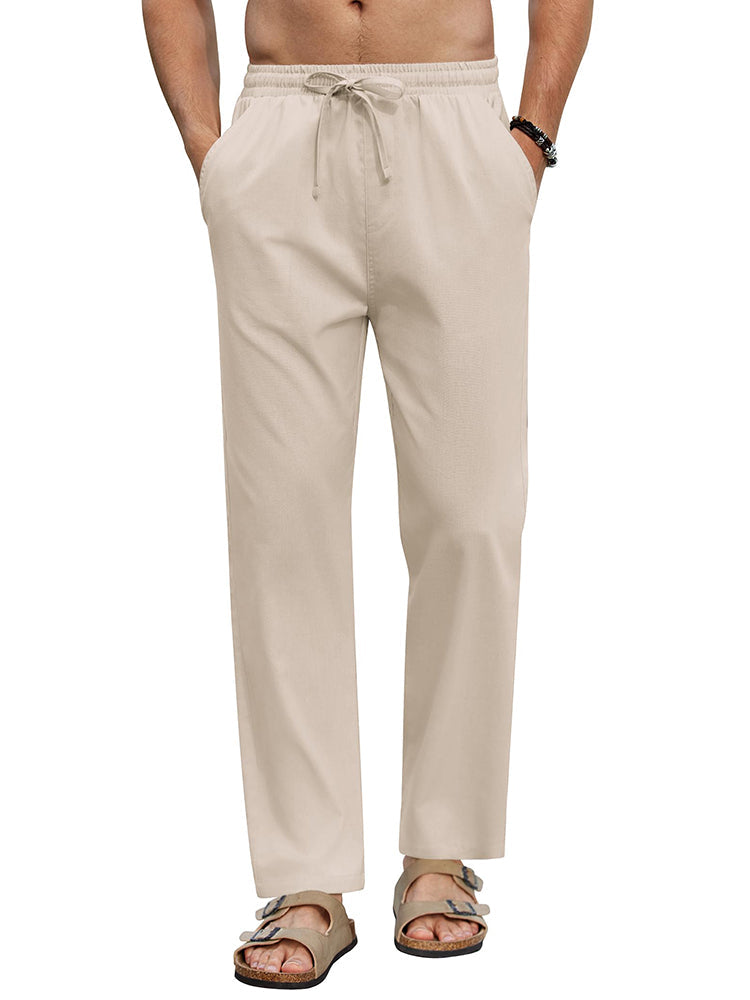 Casual Linen Blend Vacation Yoga Pants (US Only)