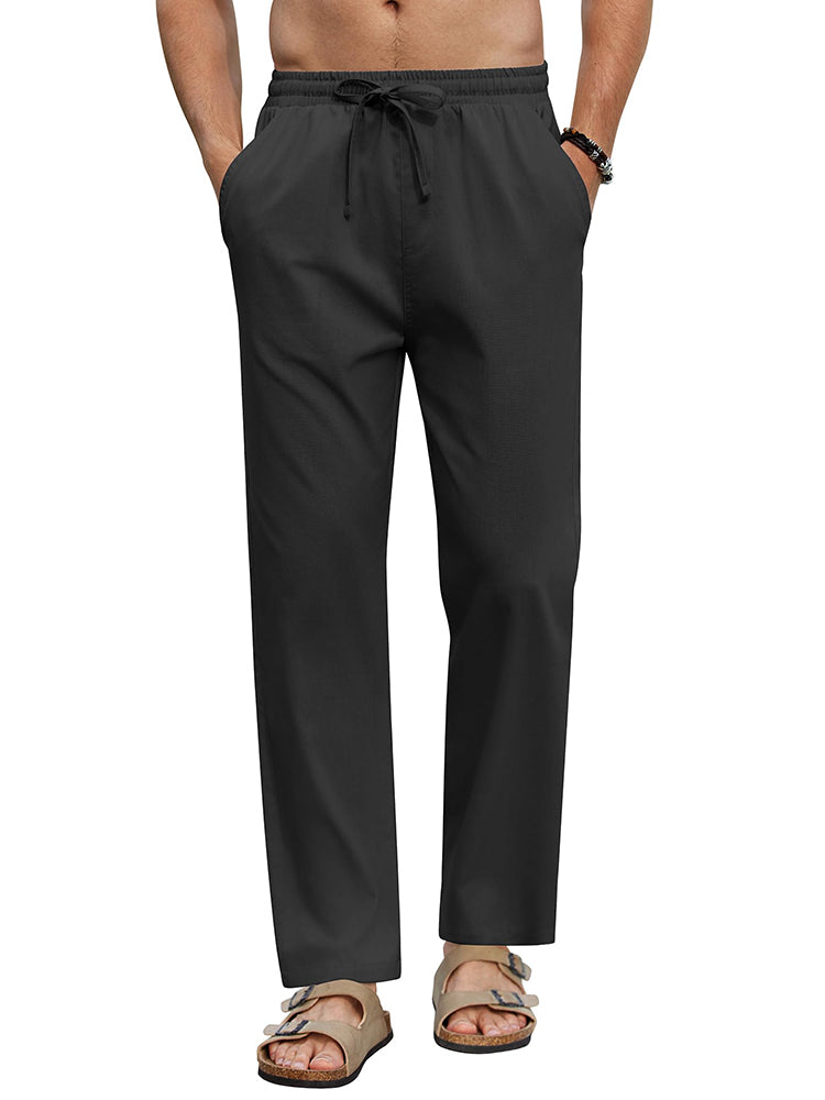 Casual Linen Blend Vacation Yoga Pants (US Only)