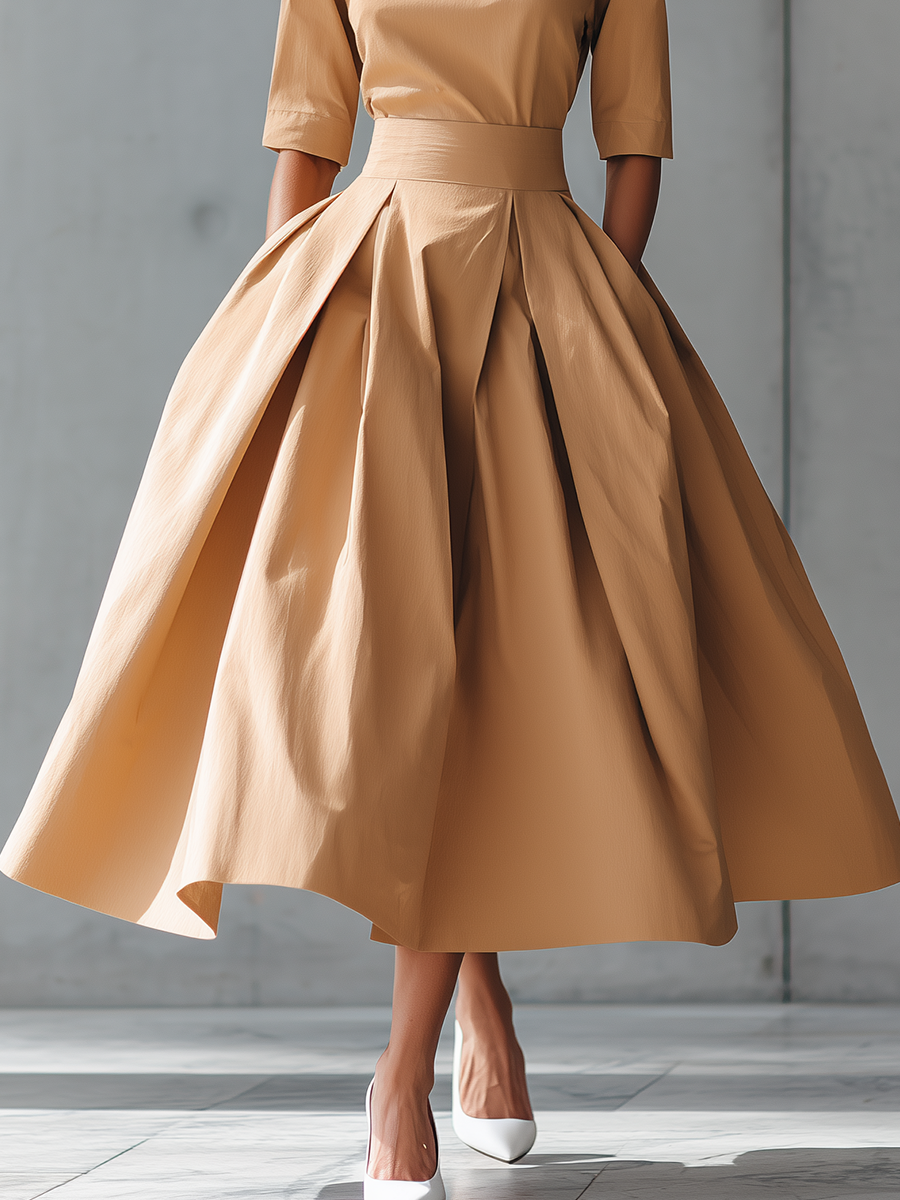 Women's Structured Cotton-Blend Maxi Dress MDA2258G9T