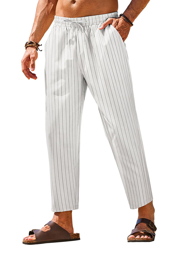 Casual Linen Blend Summer Trousers (US Only)