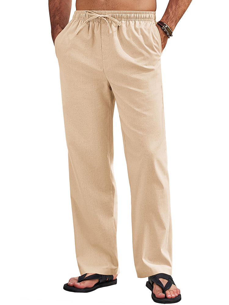 Sumer Linen Blend Beach Yoga Trousers (US Only)