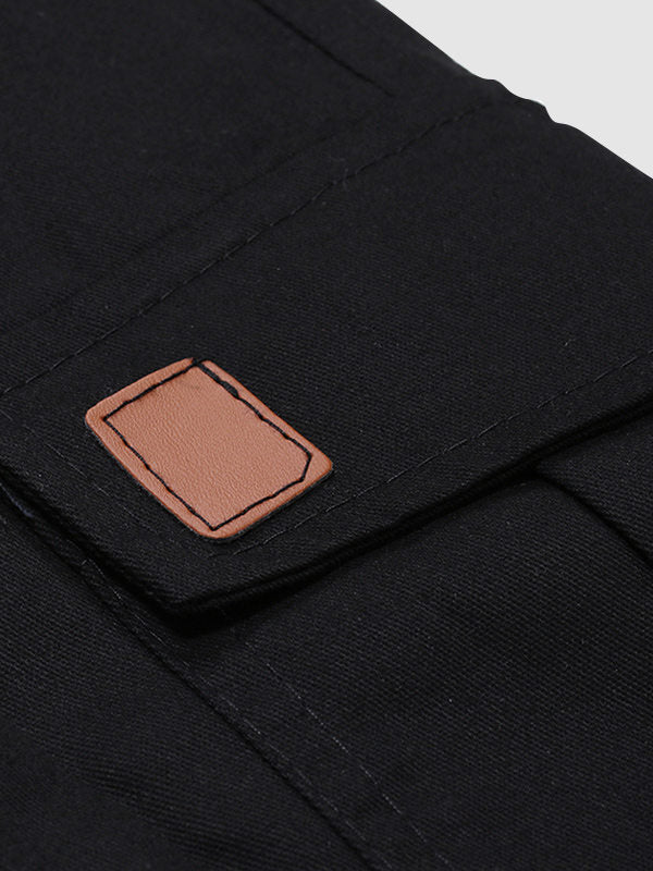 Casual Patchwork Pants with Dual Pockets