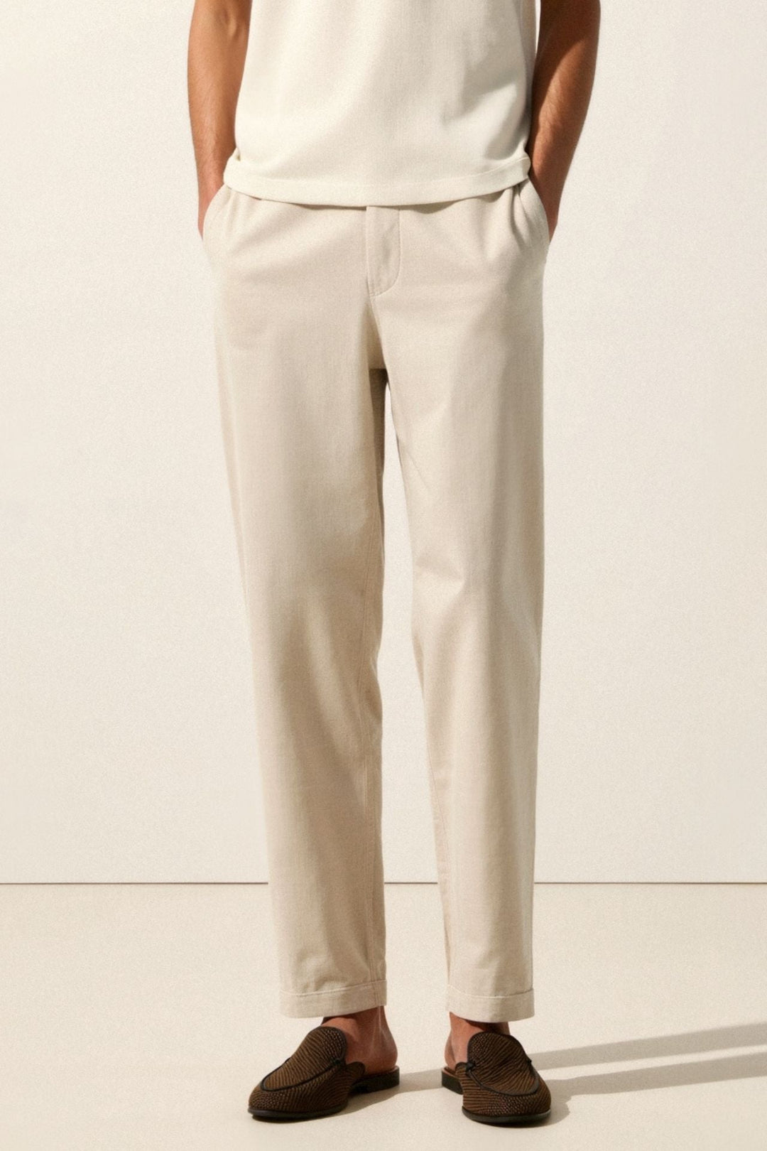 KORRIK  Regular Fit Linen Loose Pants