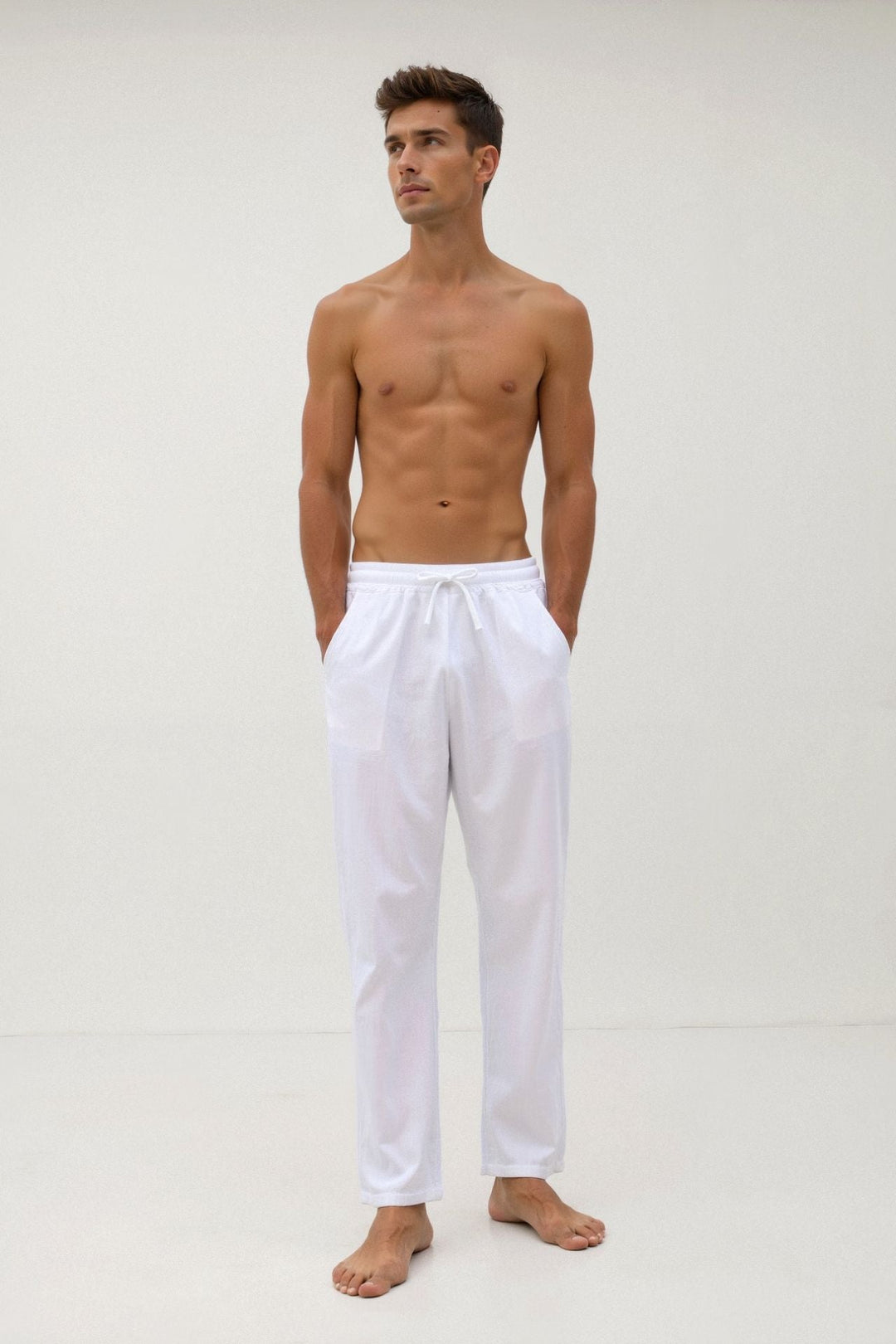 KORRIK Cotton & Linen Blend Drawstring Pants