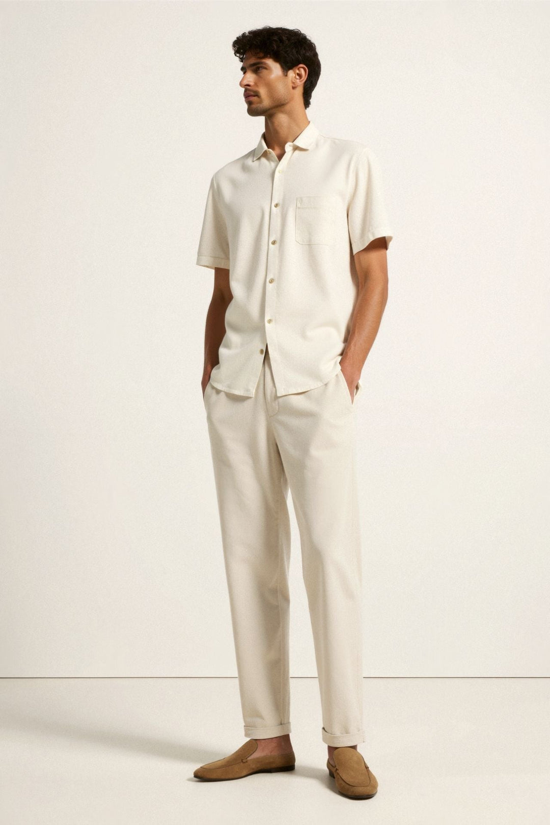 KORRIK  Regular Fit Linen Loose Pants