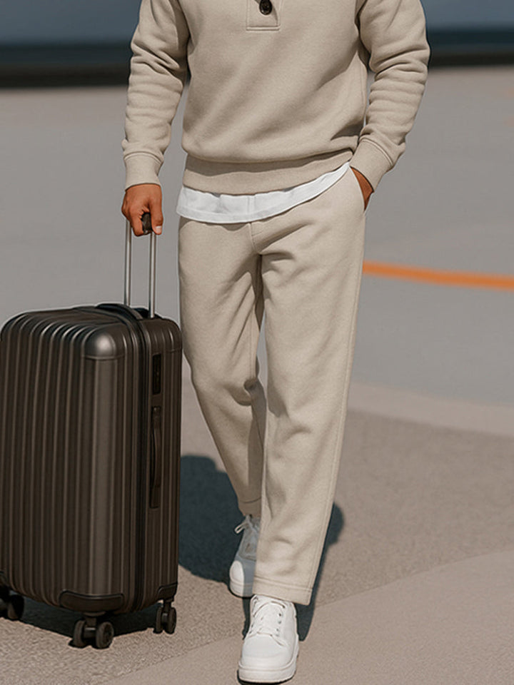 Elevated Casual Polo Shirt Pants Set