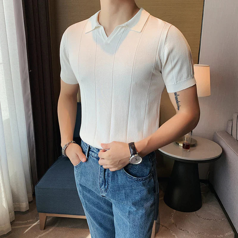 Velato: Smooth Silk Blend Polo Shirt