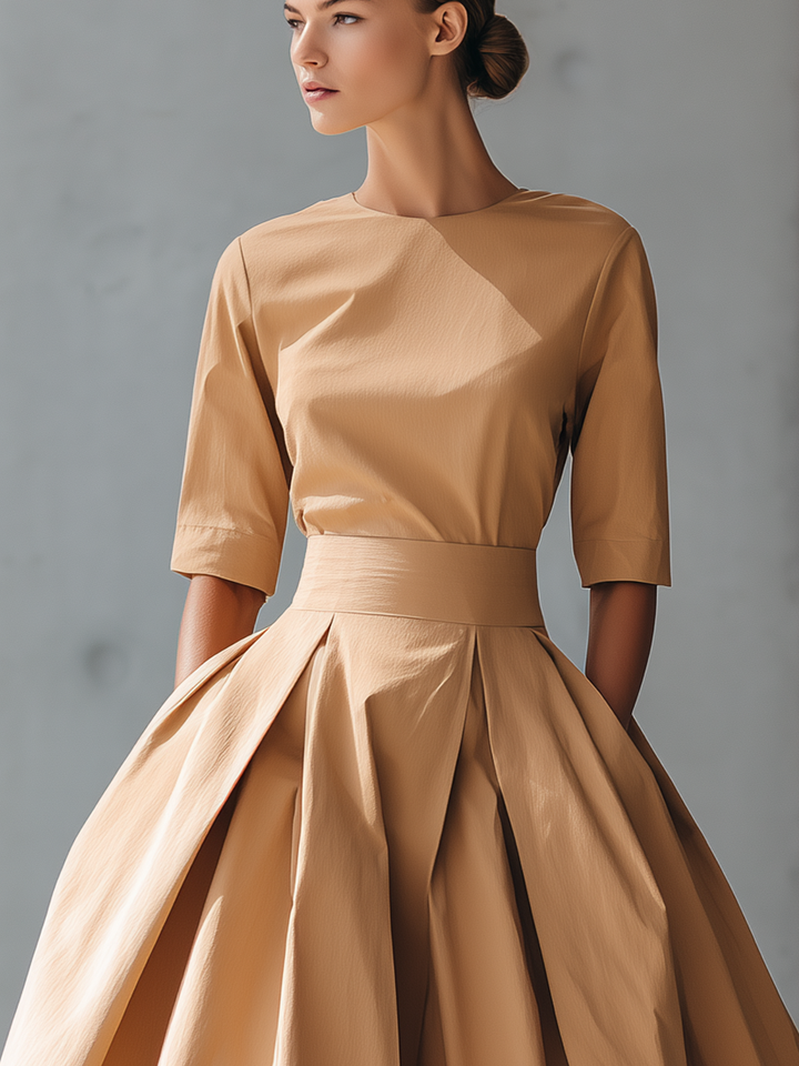 Women's Structured Cotton-Blend Maxi Dress MDA2258G9T