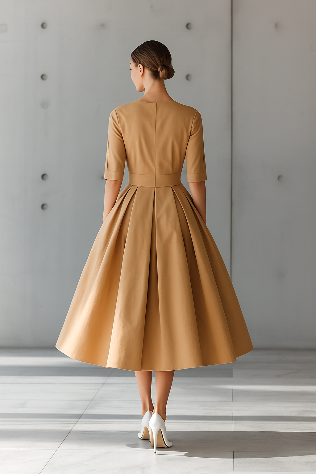 Women's Structured Cotton-Blend Maxi Dress MDA2258G9T